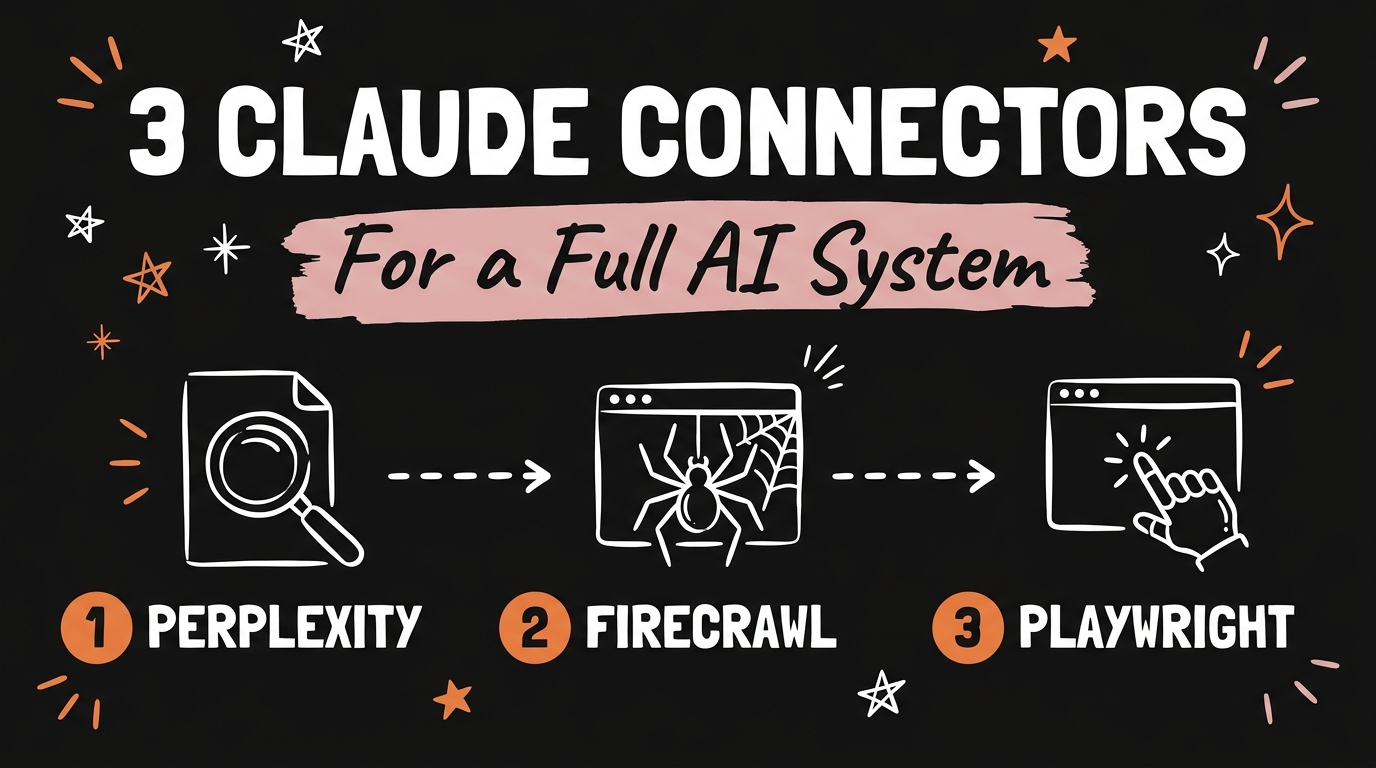 3 Claude Connectors That Turn It Into a Full AI System