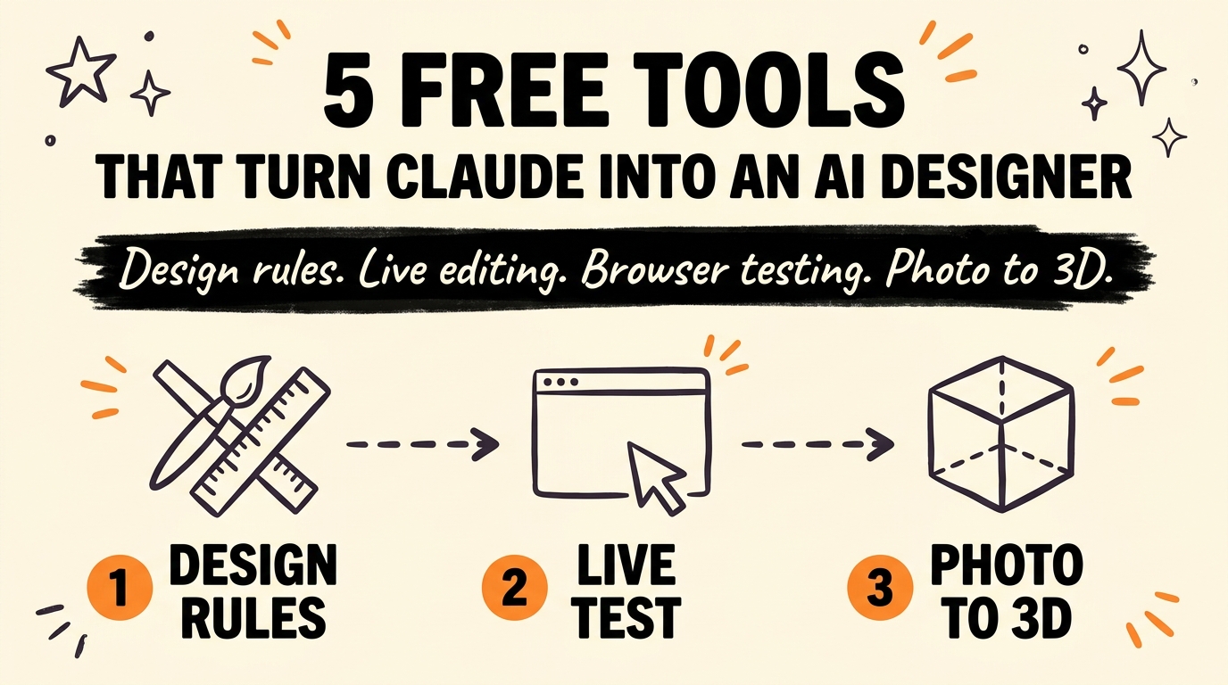 5 Free Tools That Turn Claude Into an AI Designer