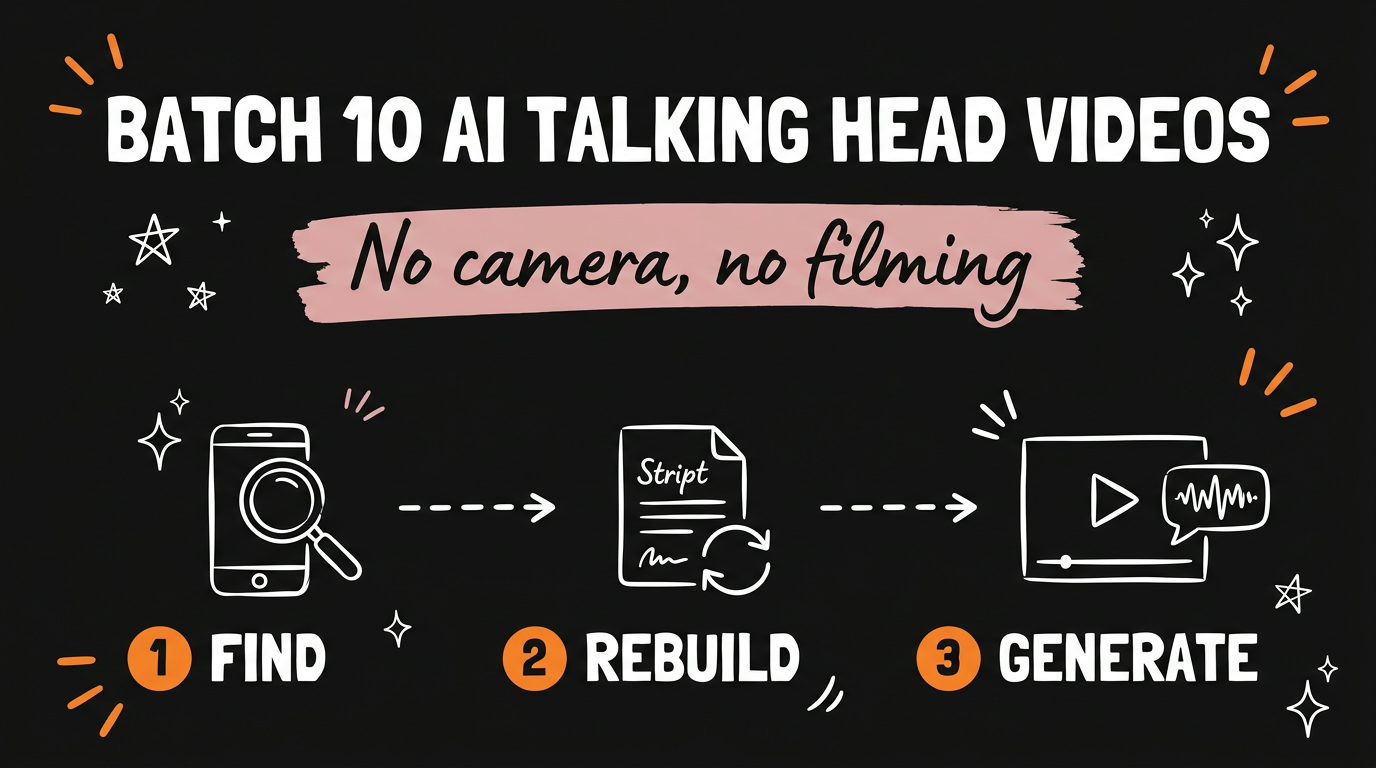 Batch 10 AI Talking Head Videos Without Filming