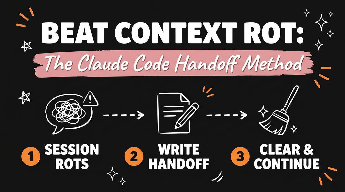 Beat Context Rot: The Claude Code Handoff Method That Keeps Sessions Sharp