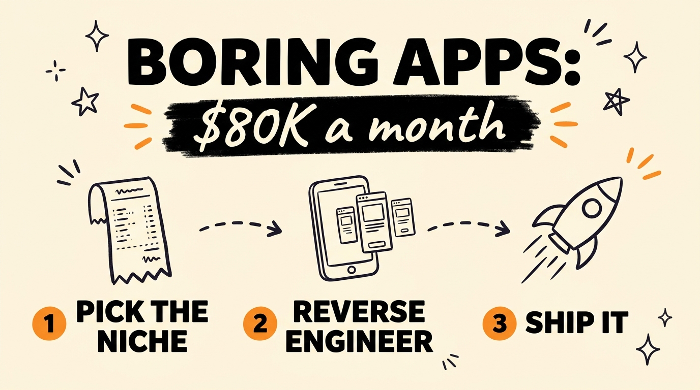 How Boring Apps Make $80K/Month With Claude Code