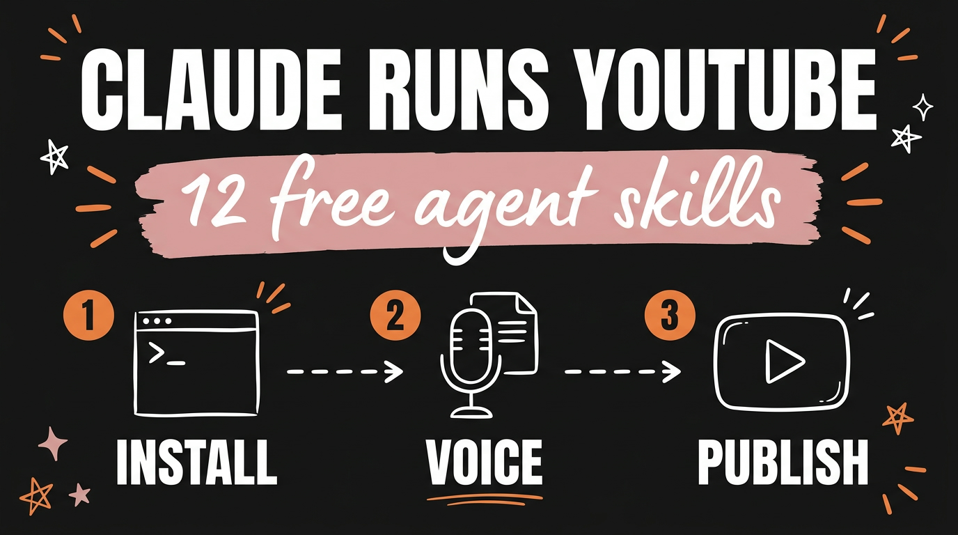 Claude YouTube Agent Skill: 12 Free Channel Skills