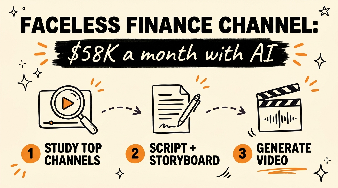 How a Faceless Finance Channel Makes $58K/Month With AI