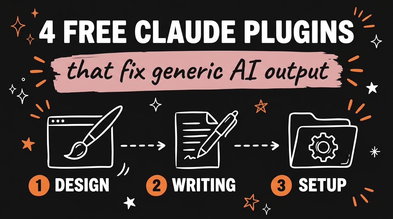 4 Free Claude Plugins That Fix Generic AI Output