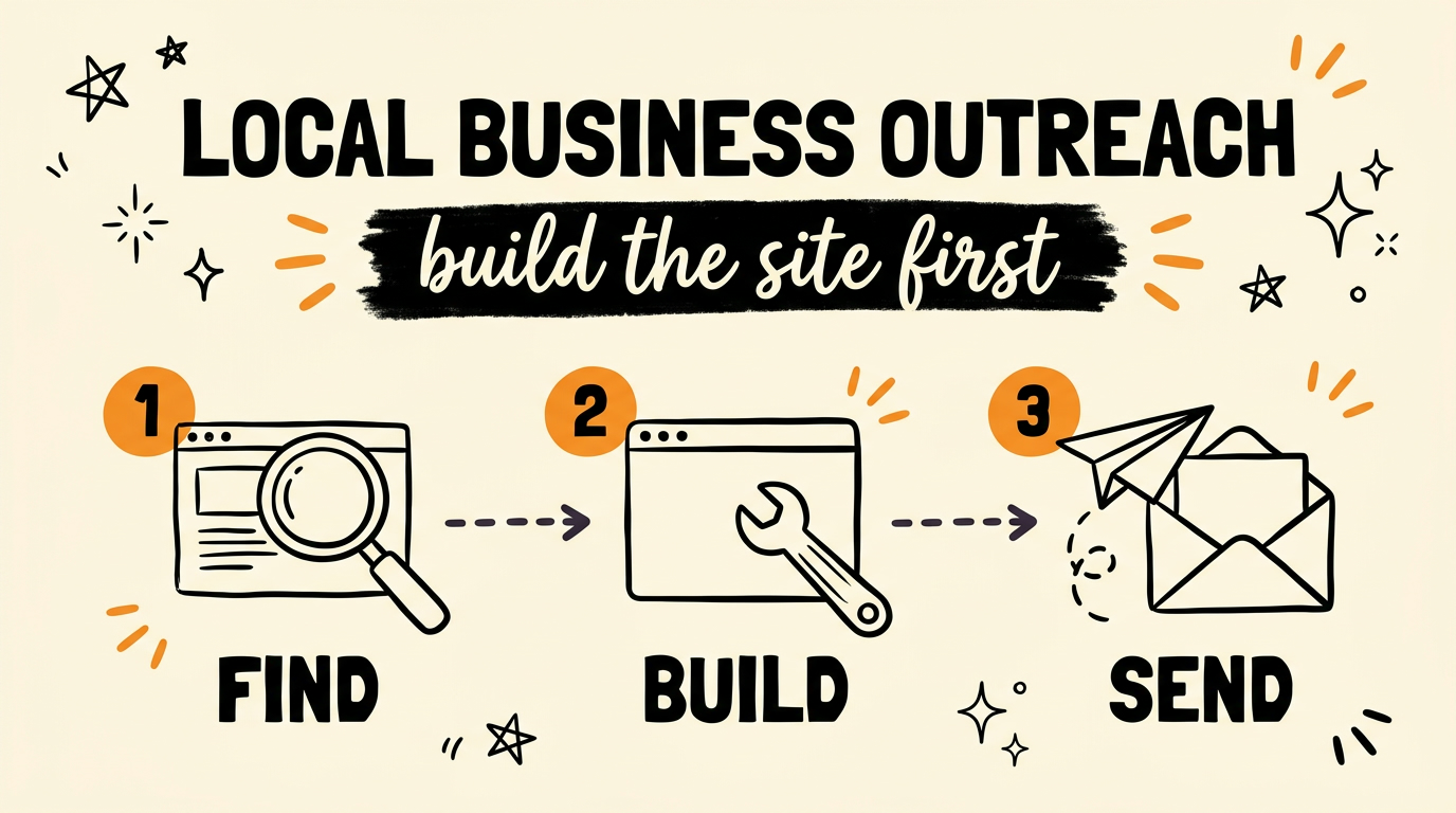 Local Business Outreach: Claude Builds the Site First