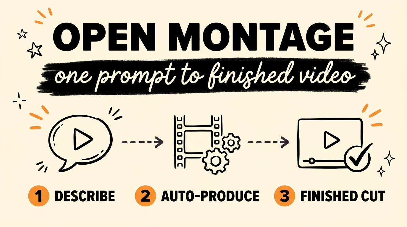 Open Montage: Free AI Tool That Builds Videos For You