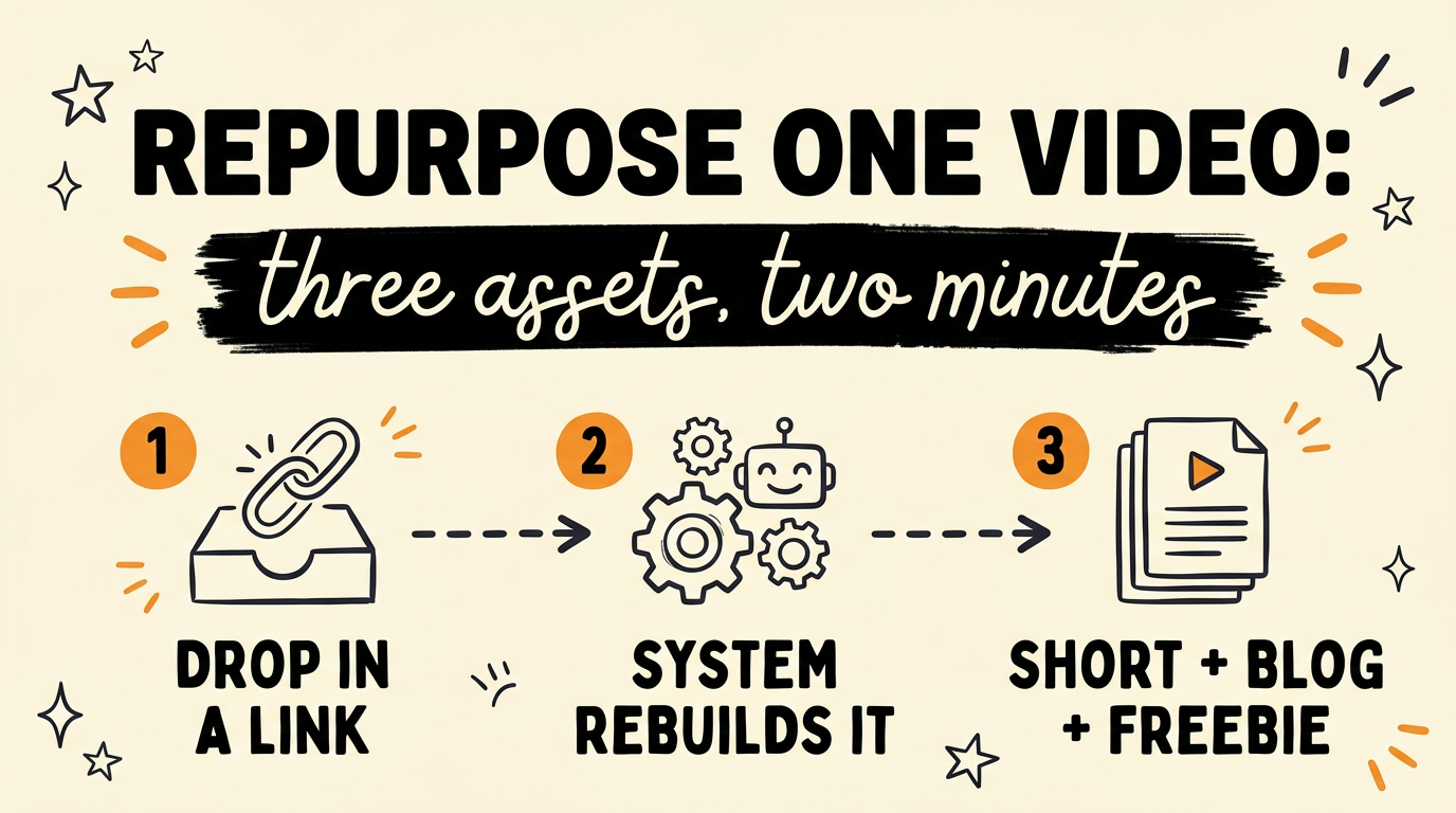 Repurpose One Video Into Three Assets in Two Minutes